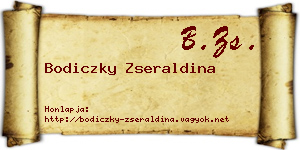 Bodiczky Zseraldina névjegykártya